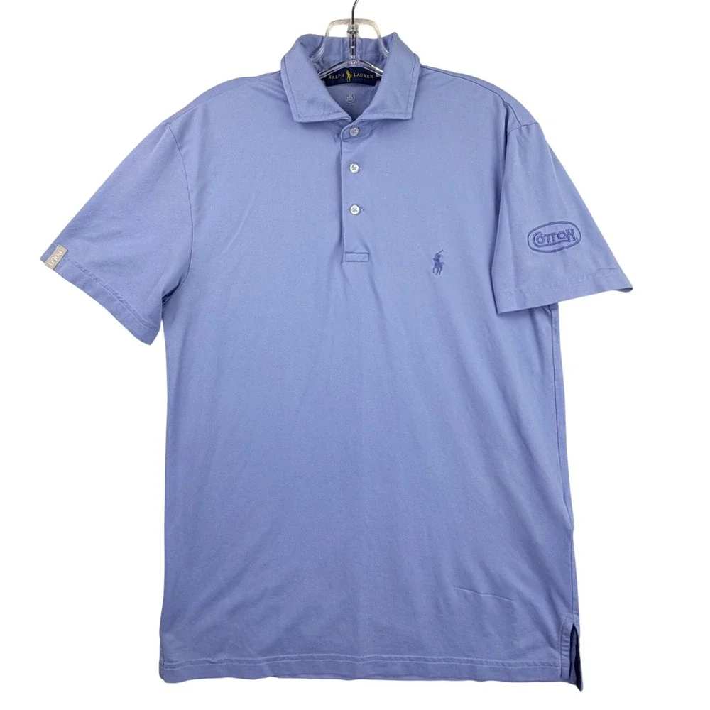 Ralph Lauren Pro Fit Polo Shirt Men Small Blue Golf Wicking Cotton Holdings Logo